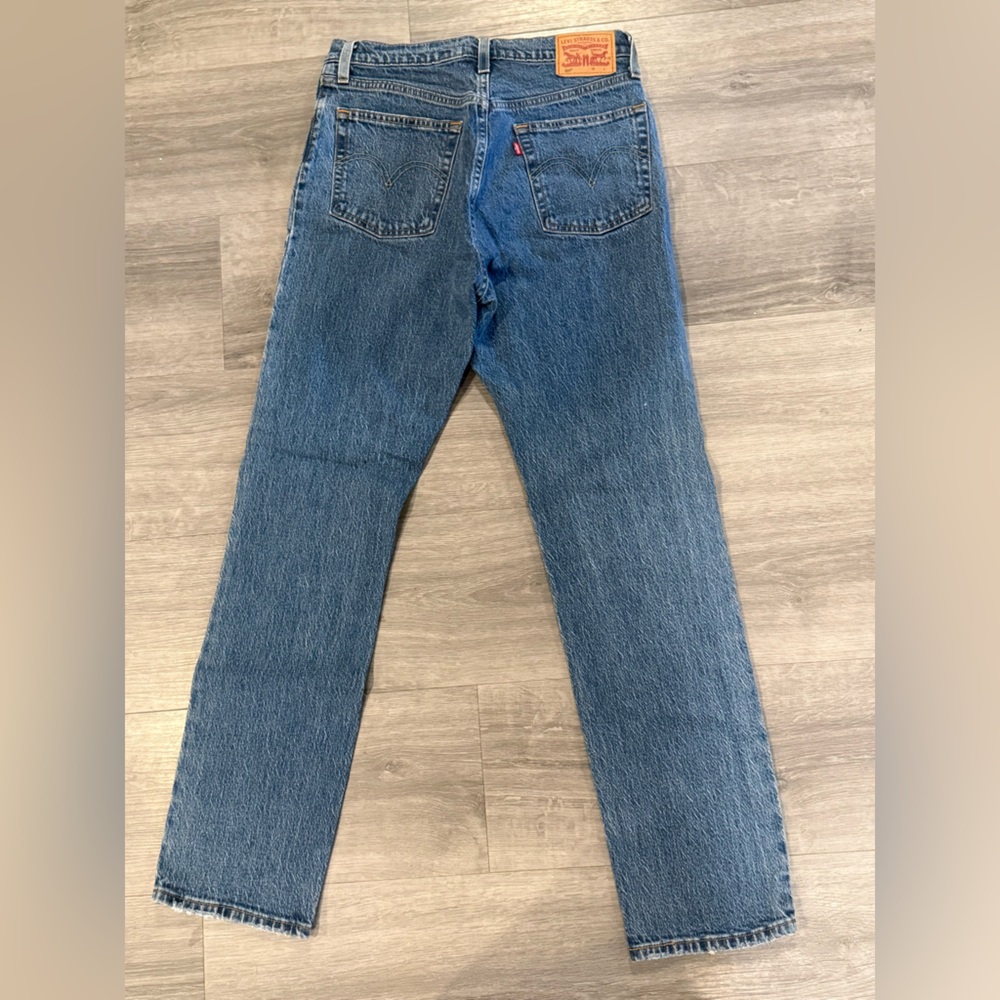 Levi's Straight-Leg Women's Jeans — Medium Blue Wash- 501’s - Picture 2 of 6